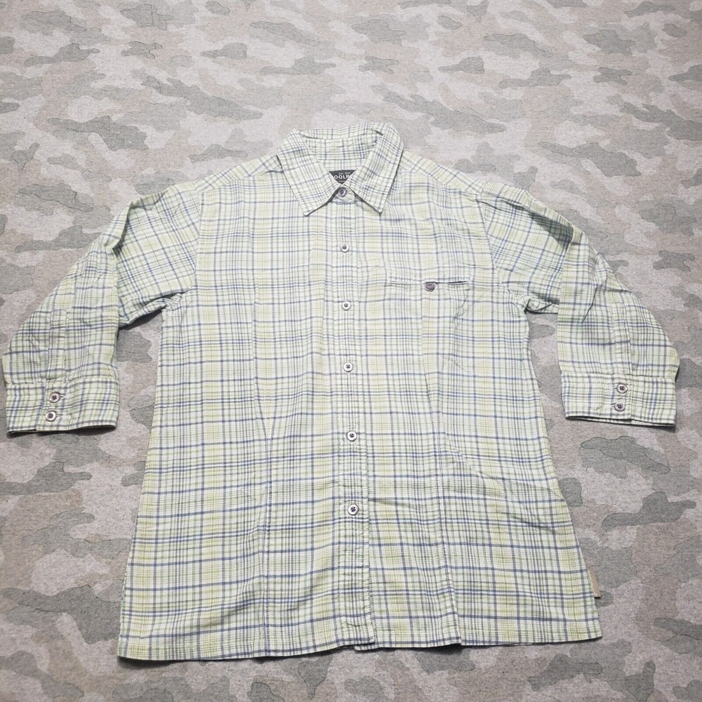 Woolrich Top‎ Women's Small Green Plaid Short Sleeve Button-Down